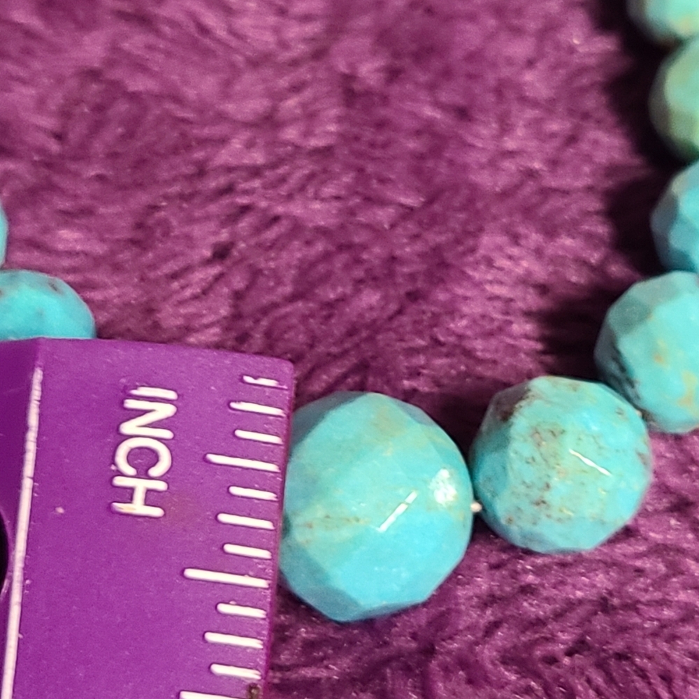 RARE Jay King Turquoise Graduated Beads Sterling Silver Necklace - Picture 7 of 15